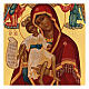 Ícone russo pintado Mãe de Deus Dostojno Est 14x10 cm s2