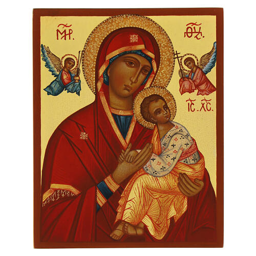 Gemalte Ikone Russland Madonna der Immerwährenden Hilfe ,14x10 cm 1