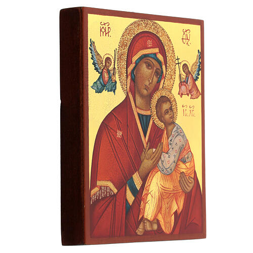 Icône russe peinte Notre-Dame du Perpétuel Secours 14x10 cm 3