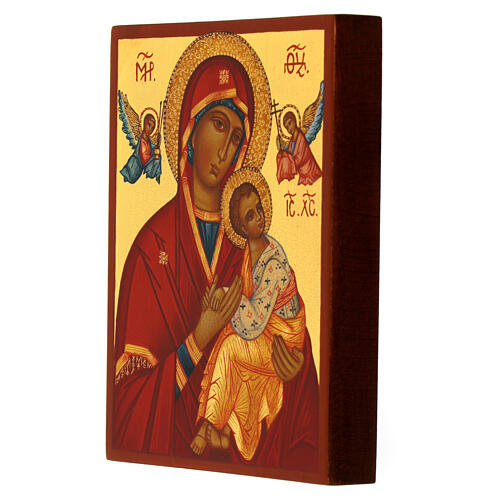 Icona dipinta Russia Madonna del Perpetuo Soccorso 14x10 cm 3