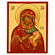 Russian icon Our Lady of Tolga painted 14x10 cm s1