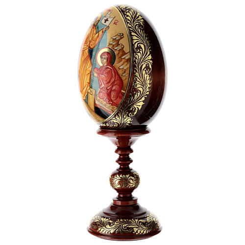 Russian Resurrection egg hand painted wood total height 29 cm 3