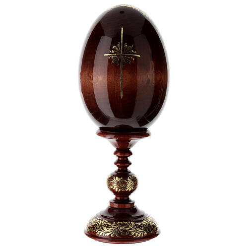 Russian Resurrection egg hand painted wood total height 29 cm 5