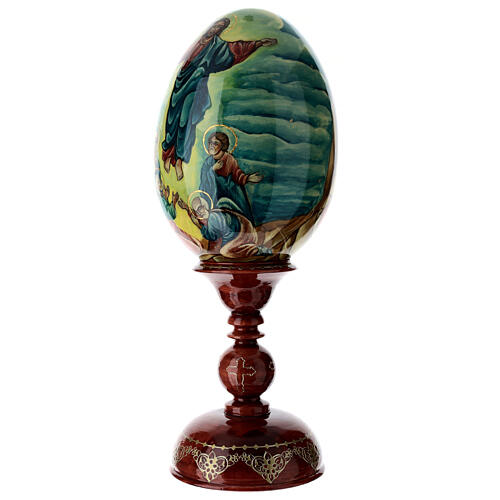 Hand-painted Russian egg, Resurrection of Christ, total height 17 in 5