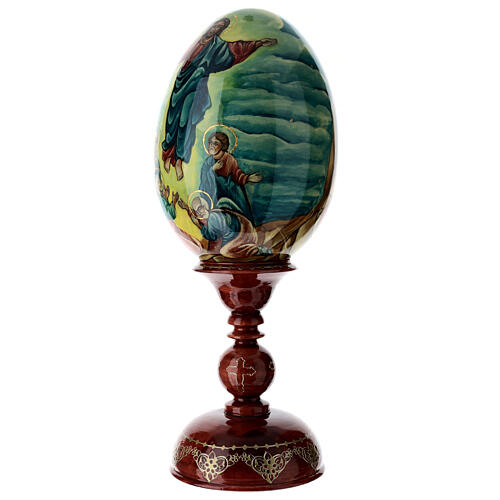 Hand painted Russian egg Resurrection Christ total height 43 cm 5