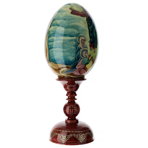 Hand painted Russian egg Resurrection Christ total height 43 cm 6