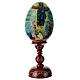Hand painted Russian egg Resurrection Christ total height 43 cm s1
