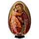 Oeuf avec piédestal russe peint à la main Notre-Dame de Vladimir 37 cm s2
