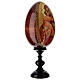Ovo com pedestal russo pintado à mão Mãe de Deus de Vladimir 37 cm s4