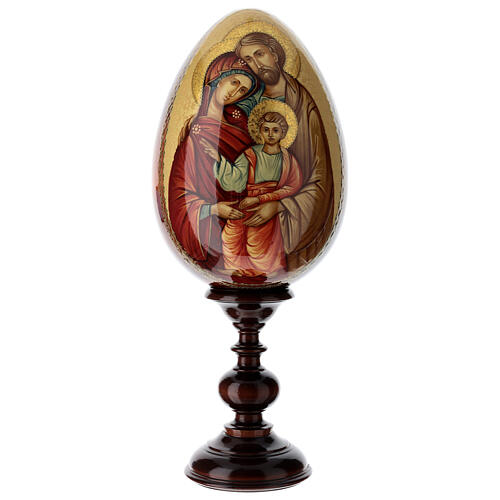 Oeuf russe Sainte Famille 36 cm peinte à la main 1
