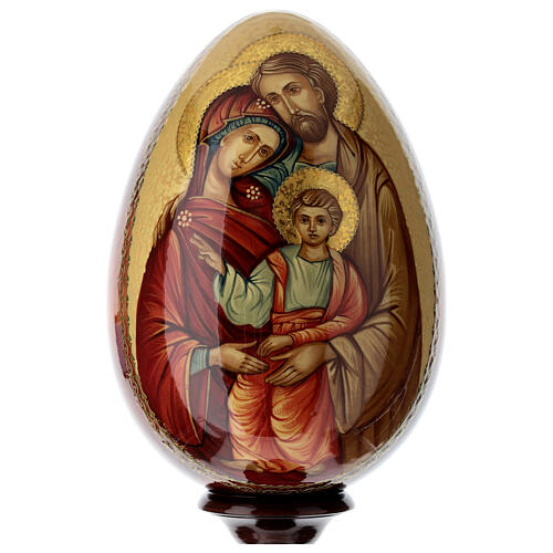 Oeuf russe Sainte Famille 36 cm peinte à la main 2
