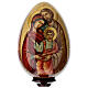 Uovo russo Sacra Famiglia 36 cm dipinto a mano  s2