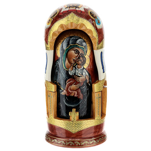 Wooden Russian doll, Umilenie Mother of God, 12 in 1