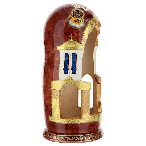 Wooden Russian doll, Umilenie Mother of God, 12 in 5