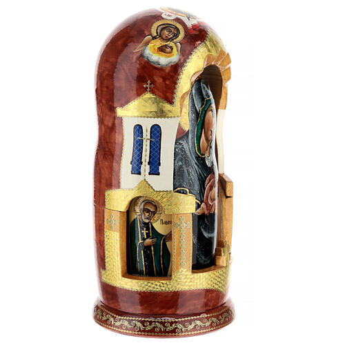 Wooden Russian doll, Umilenie Mother of God, 12 in 6