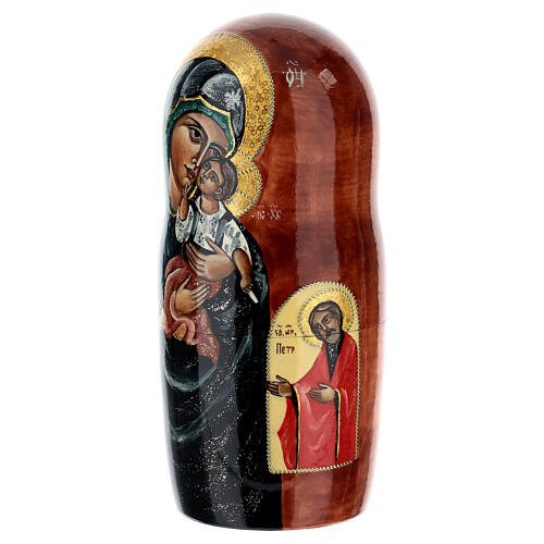Wooden Russian doll, Umilenie Mother of God, 12 in 8