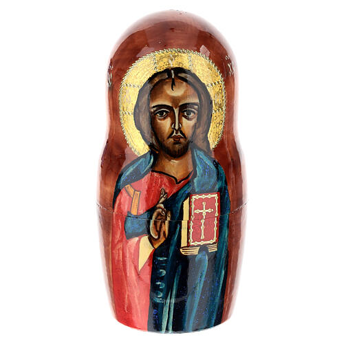 Wooden Russian doll, Umilenie Mother of God, 12 in 10