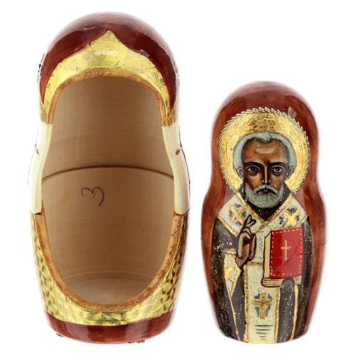 Wooden Russian doll, Umilenie Mother of God, 12 in 11