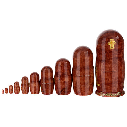 Wooden Russian doll, Umilenie Mother of God, 12 in 13