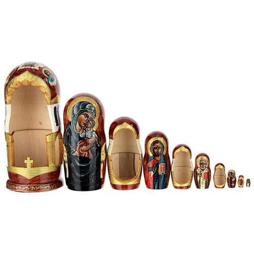 Matrioshka de madeira Mãe de Deus Umilénie 30 cm 2