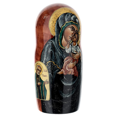 Matrioshka de madeira Mãe de Deus Umilénie 30 cm 7