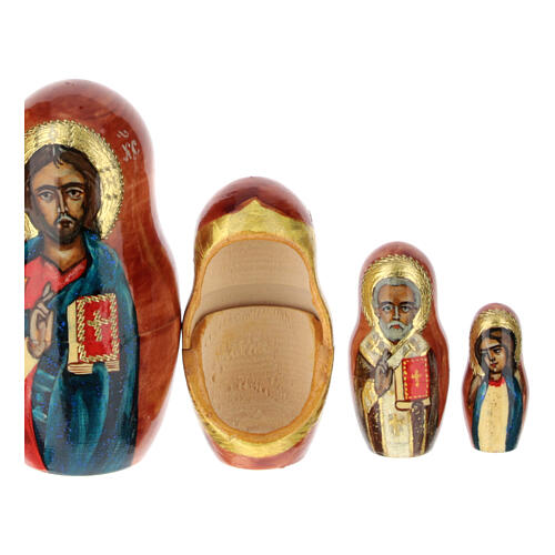 Matrjoschka aus Holz „Gottesmutter von Wladimir“ – 25 cm 7