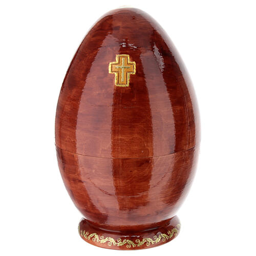 Russian wooden egg, Yaroslavl Mother of God, 10 in 8