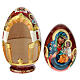 Hand-painted wooden egg, Our Lady of the Lily, 10 in s2