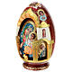 Uovo in legno dipinto a mano Madonna del Giglio Bianco 25 cm s3