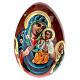 Uovo in legno dipinto a mano Madonna del Giglio Bianco 25 cm s4