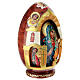 Uovo in legno dipinto a mano Madonna del Giglio Bianco 25 cm s5
