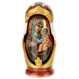 Hand-painted Matryoshka doll, Iveron Mother of God, 10 in