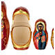 Hand-painted wooden Russian doll, Yaroslavl Mother of God, 10 in s6