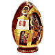 Oeuf russe peint Notre-Dame de Vladimir 30 cm s5