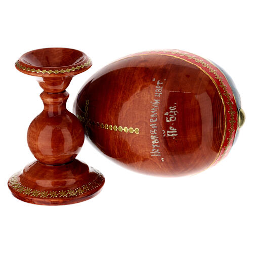 Ei-Ikone „Gottesmutter mit weißer Lilie“ – 20 cm 5