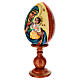 Iconographic egg with Our Lady of the Lily on ivory-coloured background, 8 in s3