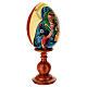 Iconographic egg with Our Lady of the Lily on ivory-coloured background, 8 in s4