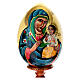 Uovo iconografico sfondo panna Madonna del Giglio Bianco 20 cm s2
