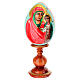 Uovo di legno sfondo celeste Madonna Kazanskaya 20 cm s1