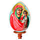 Uovo di legno sfondo celeste Madonna Kazanskaya 20 cm s2