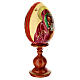 Hand-painted egg with Yaroslavl icon of the Mother of God, ivory-coloured background, 8 in s4