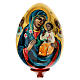 Uovo icona Madonna del Giglio Bianco dipinta a mano 30 cm s2