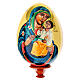 Wooden egg, Our Lady of the Lilies on ivory-coloured background, 10 in s2