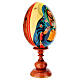 Wooden egg, Our Lady of the Lilies on ivory-coloured background, 10 in s4