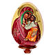 Hand-painted wooden egg, Mother of God of Yaroslavl on ivory-coloured background, 10 in s2