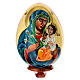 Hand-painted wooden egg, Our Lady of the Lilies, 10 in s2