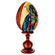 Hand-painted wooden egg, Our Lady of the Lilies, 10 in s4