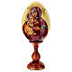 Wooden egg painted on ivory-coloured background, Mother of God of Vladimir, 10 in s1