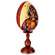 Painted wooden egg on ivory-coloured background, Virgin of Vladimir, 10 in s3
