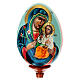 Wooden egg, Our Lady of the Lilies on light blue background, 10 in s2